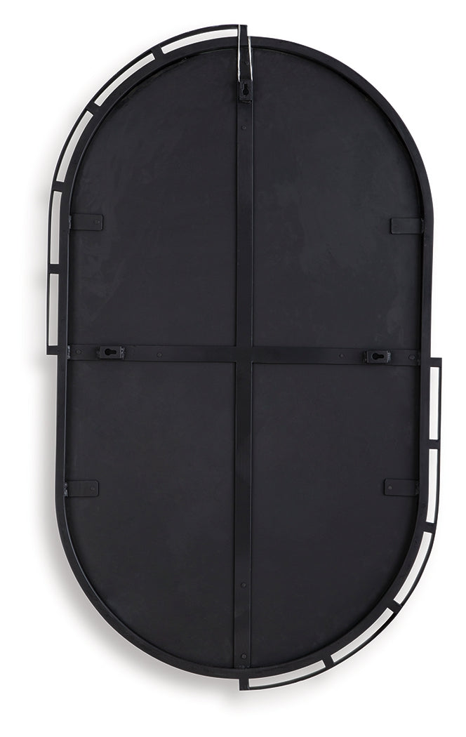 Back view of Valkings Black Accent Mirror