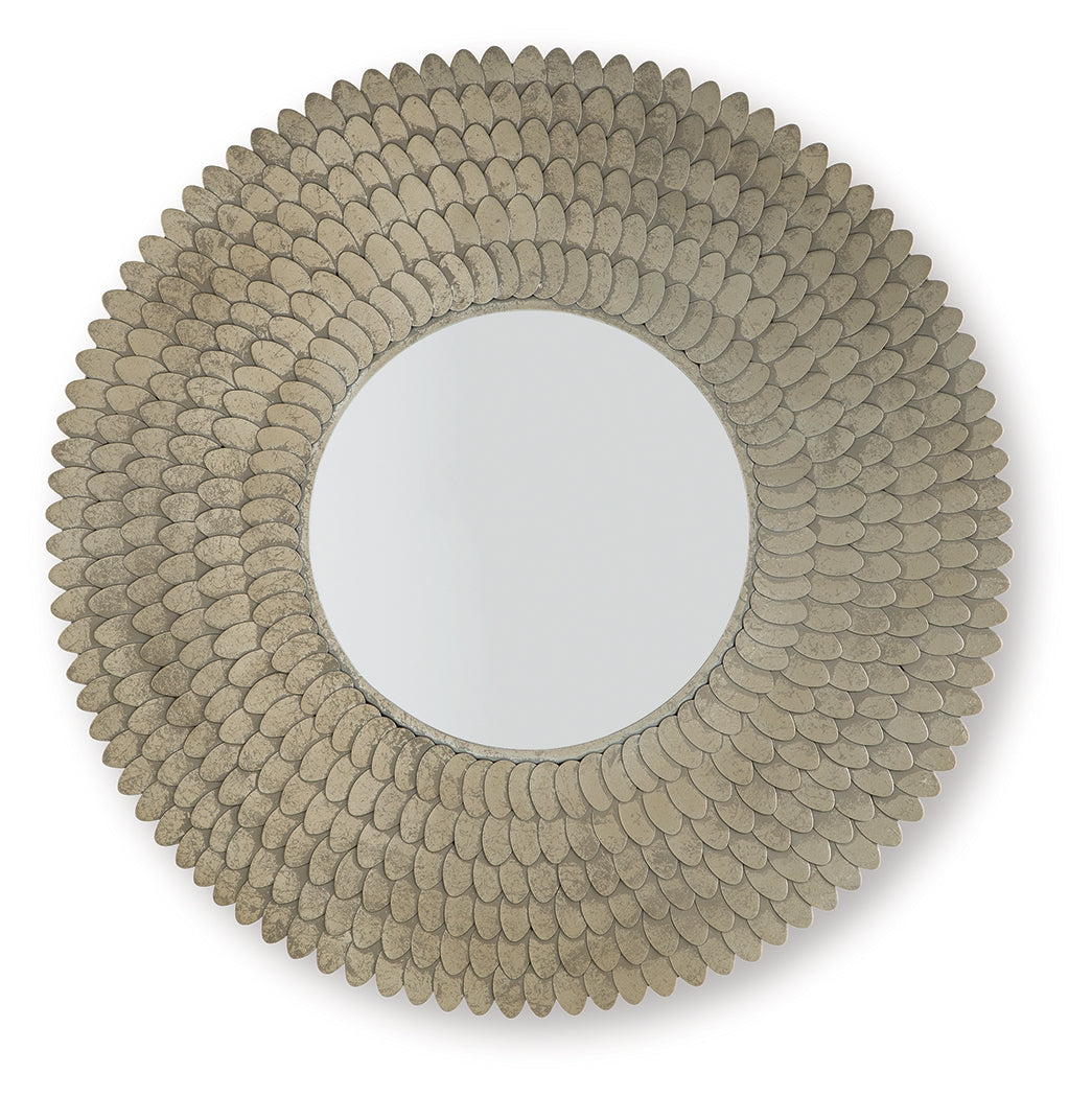 Wrightmund champagne accent mirror head-on angle