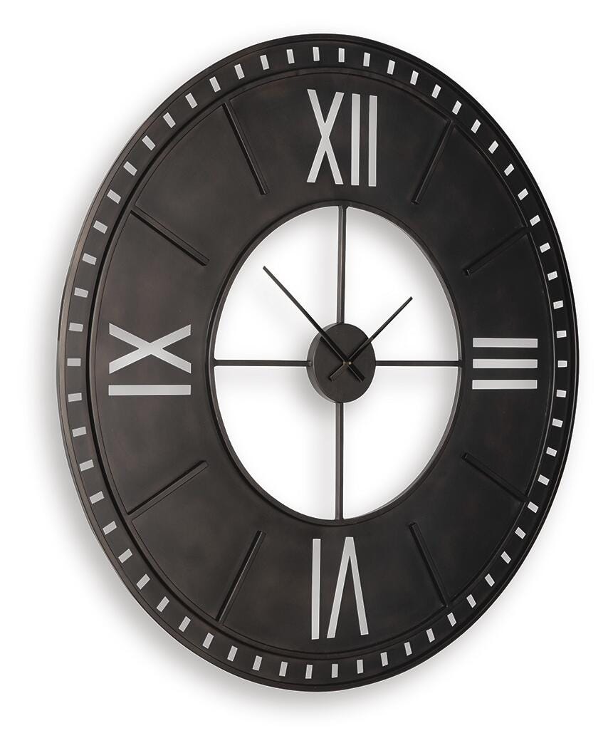 Lytle wall clock angled side view