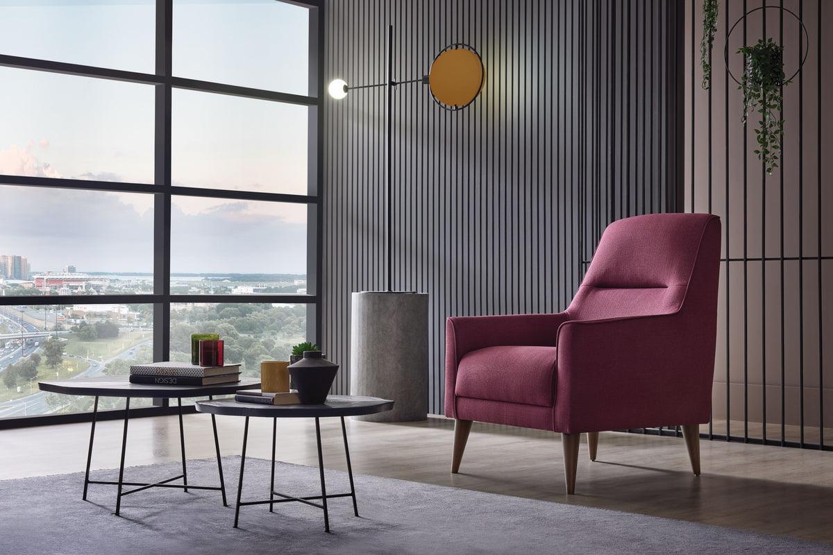 Alto Dark Pink Upholstered Armchair front view