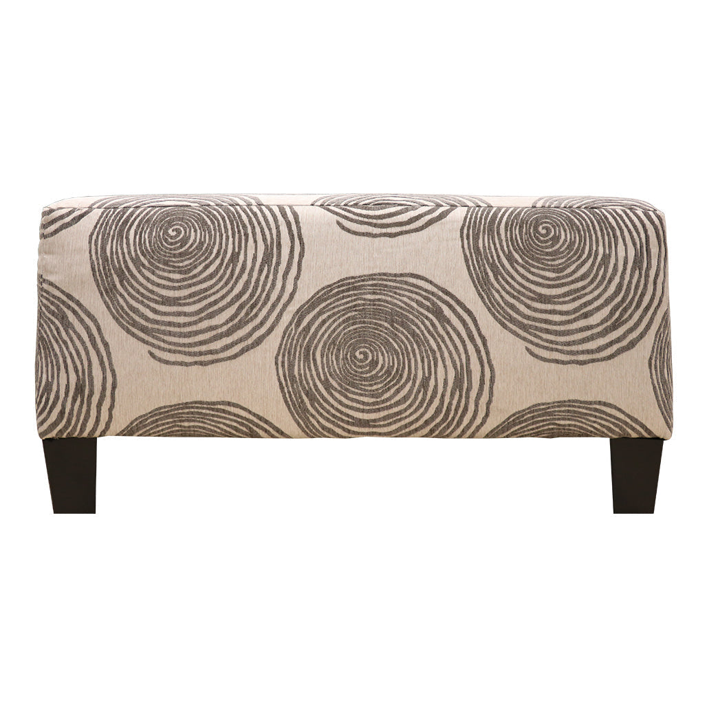 Selena Mercury Ottoman square shape with smoke swirl pattern