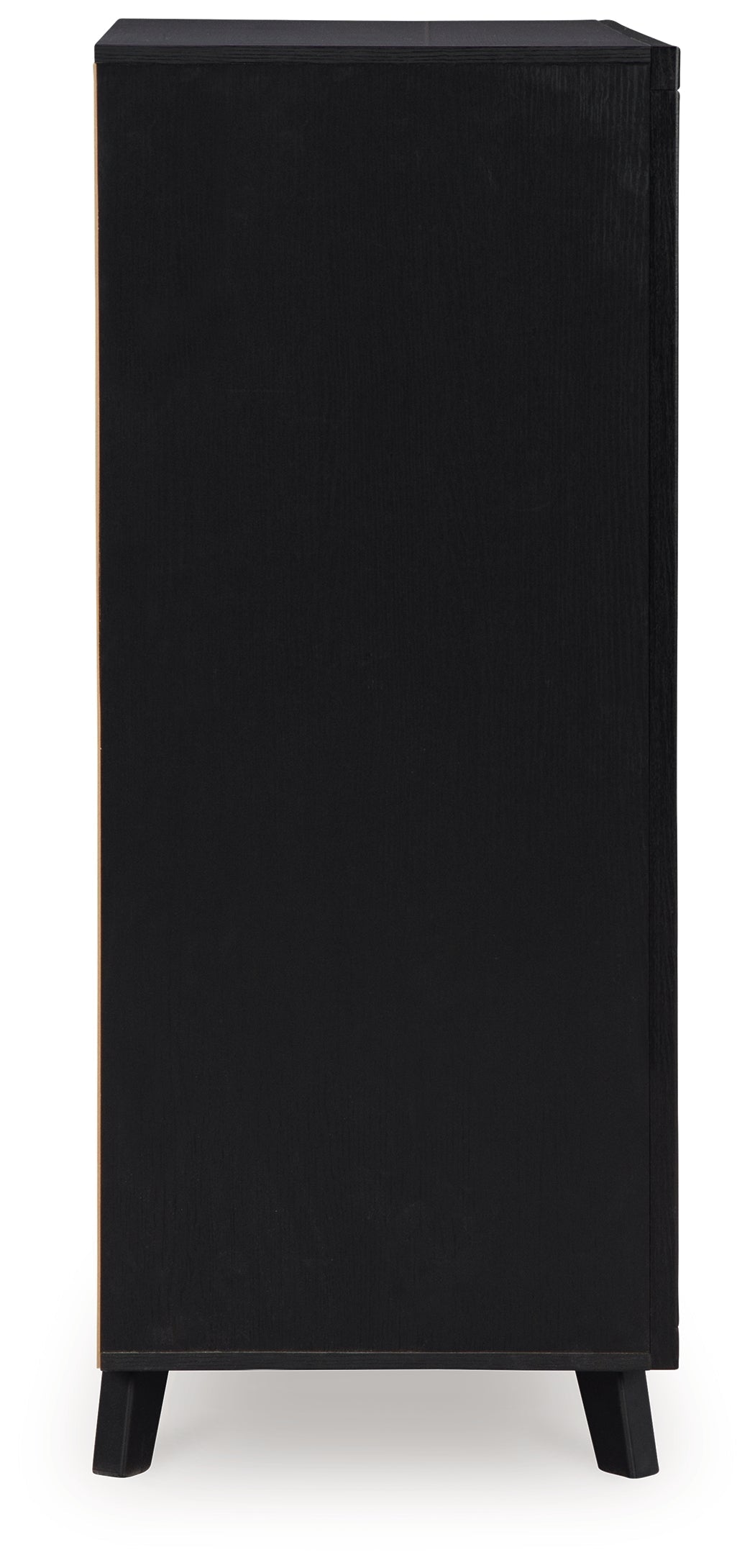 Danziar black wide chest of drawers side view