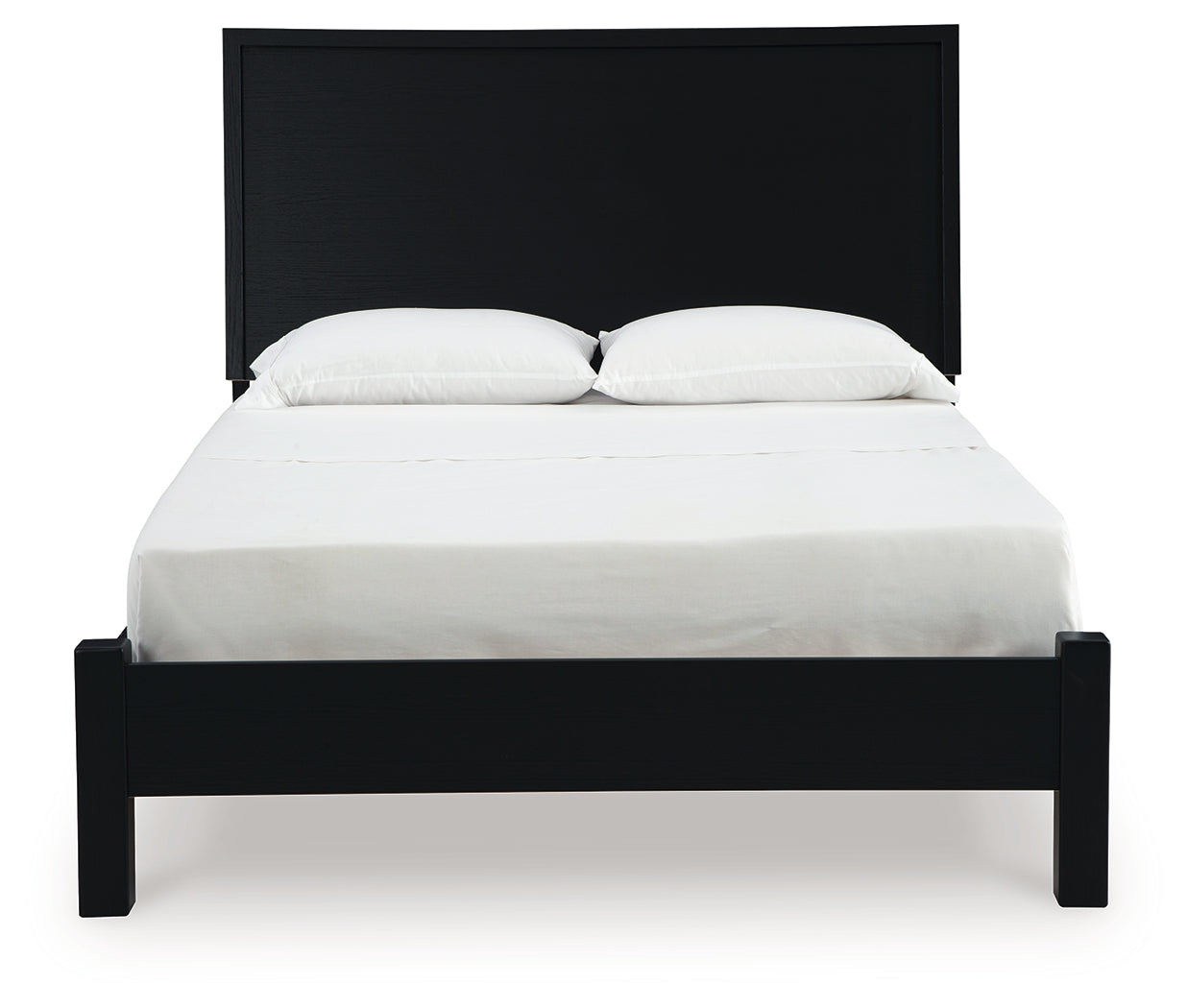 Danziar Black Full Panel Bed alternate headboard angle