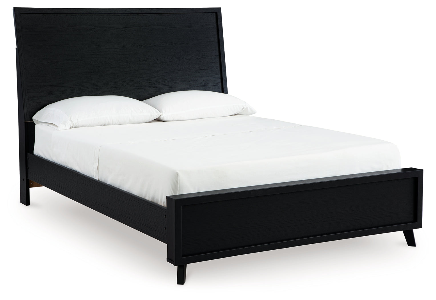 Danziar Black Full Panel Bed angled perspective