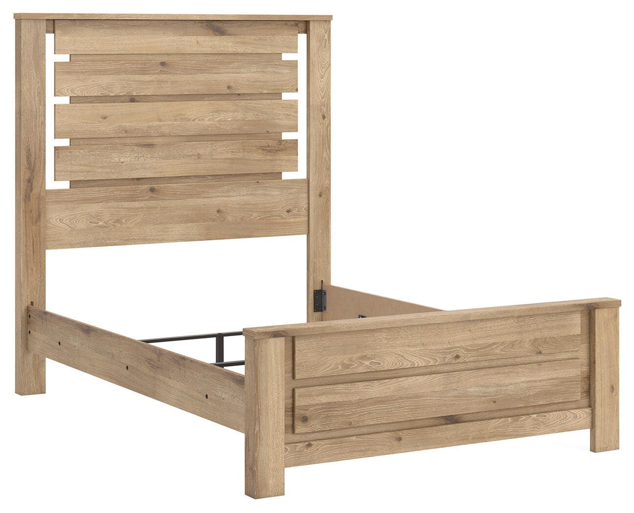 Brozmont Tan Full Panel Bed angled view