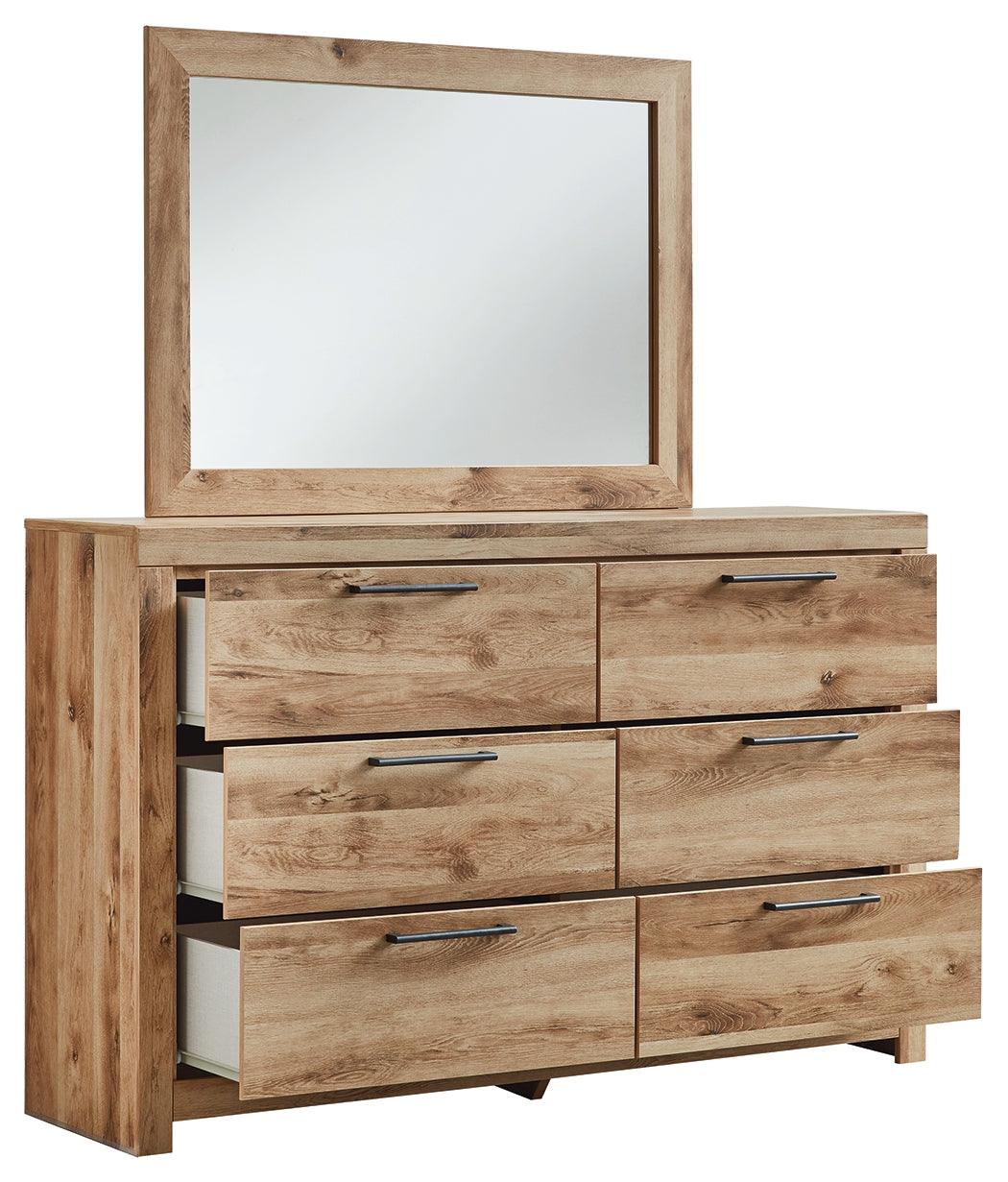 Hyanna Tan Dresser and Mirror open drawer detail