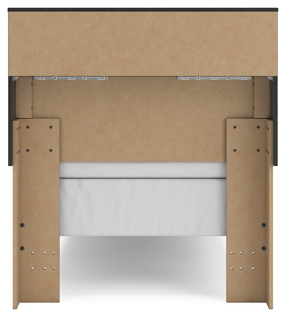 Broachmyn twin bookcase bed back panel