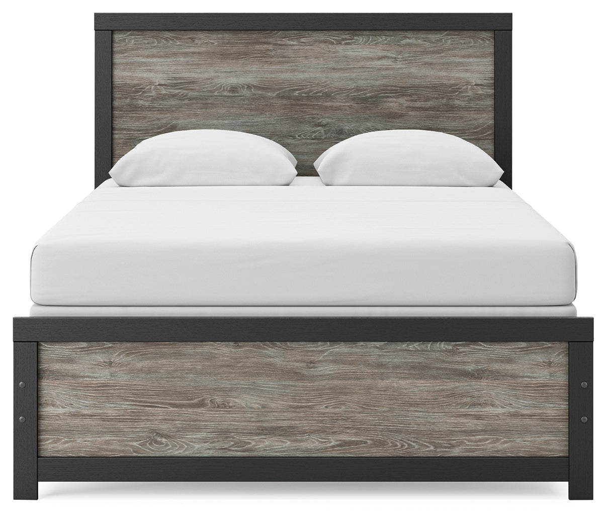 Front on view of Broachmyn Queen Panel Bed headboard