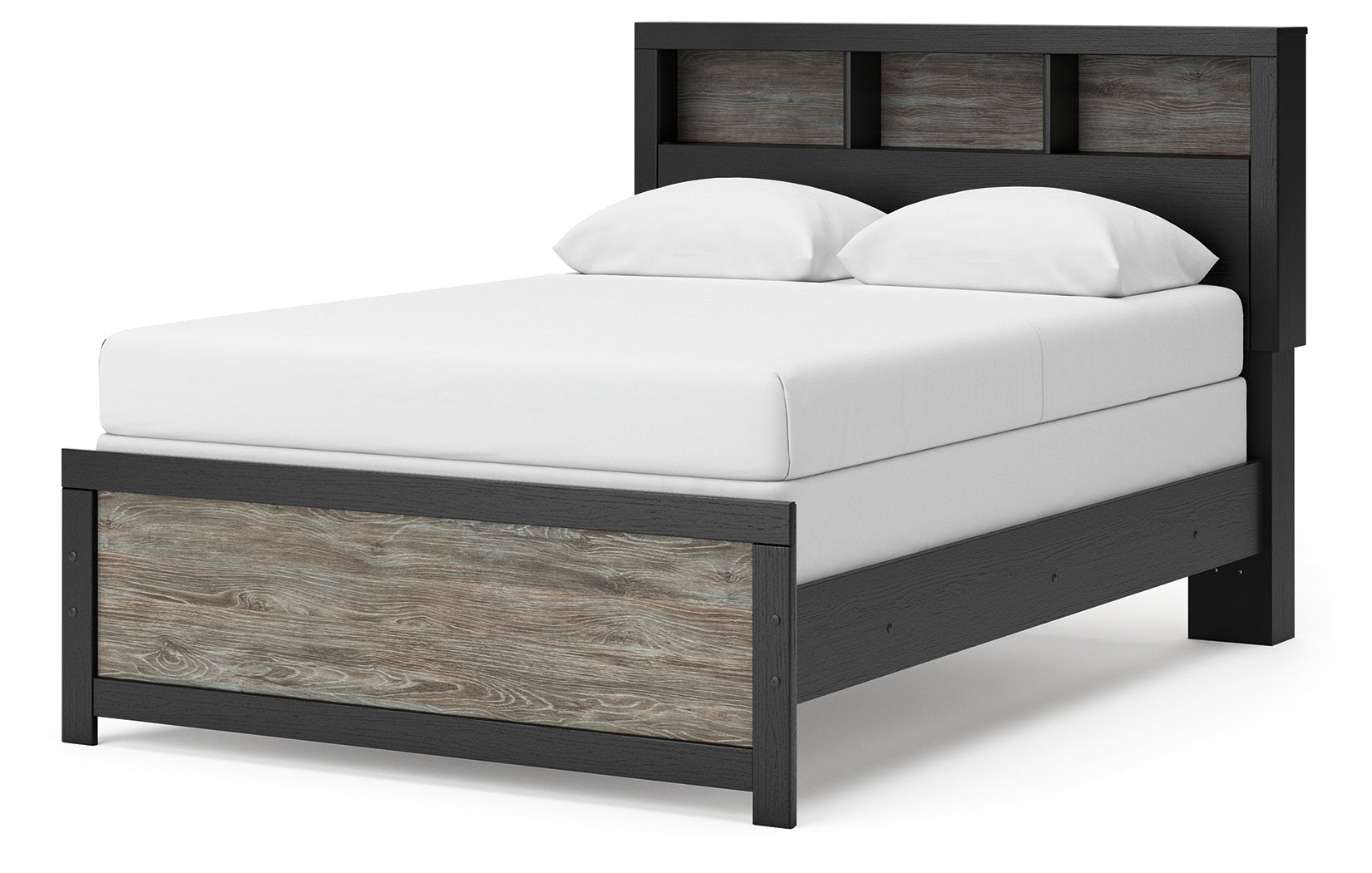 Alternate angle showing full bed frame and footboard