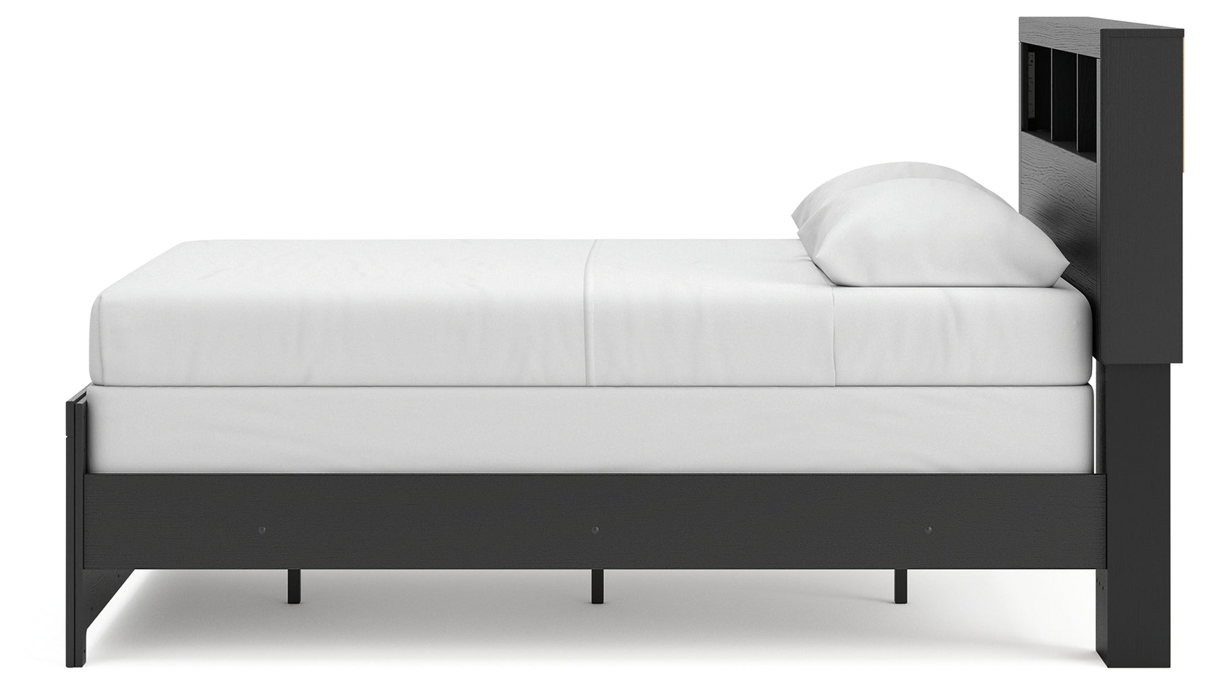 Alternate side angle of Broachmyn full bookcase bed