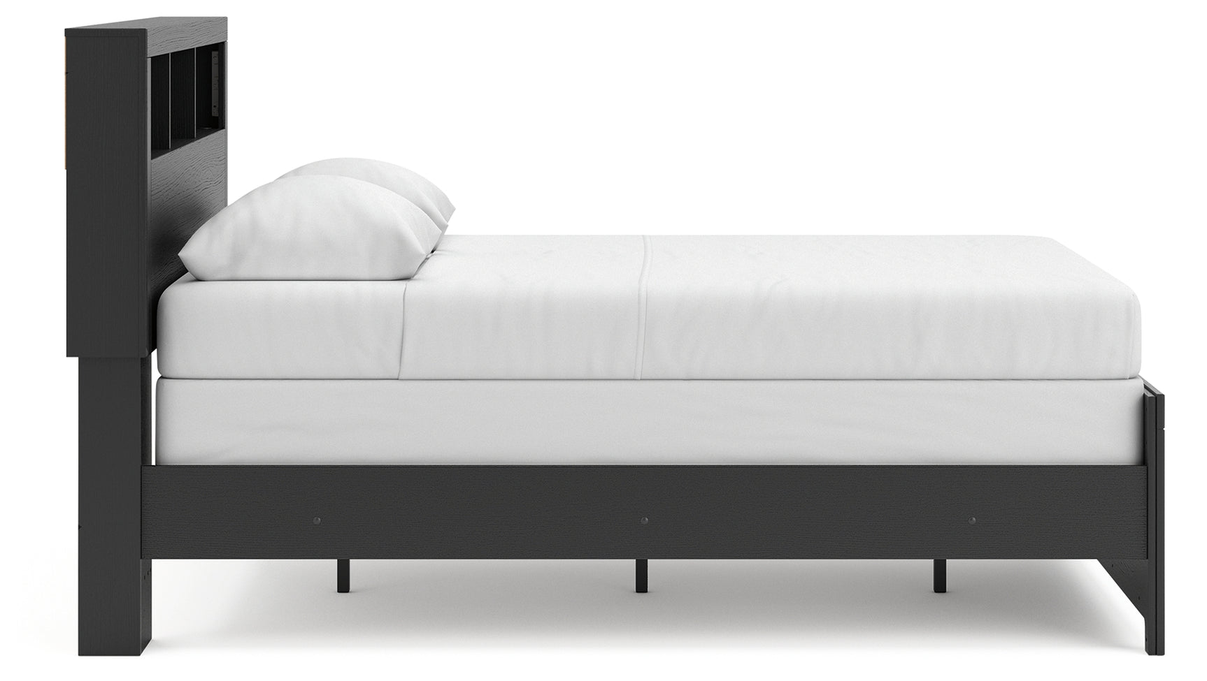 Side view of Broachmyn full bookcase bed