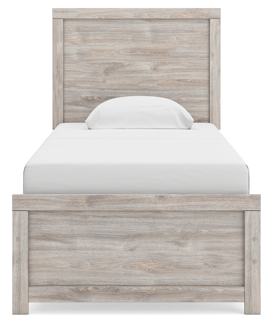 Broachmyn Gray Twin Panel Bed headboard front