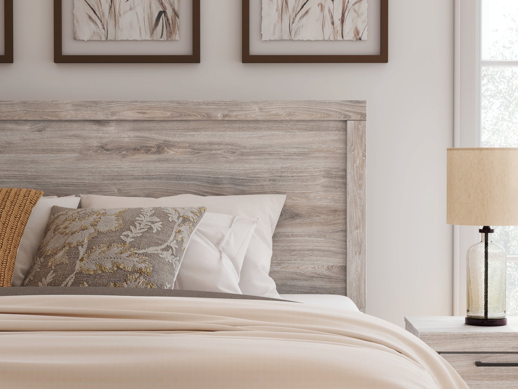 Broachmyn Full Panel Bed headboard close-up detail