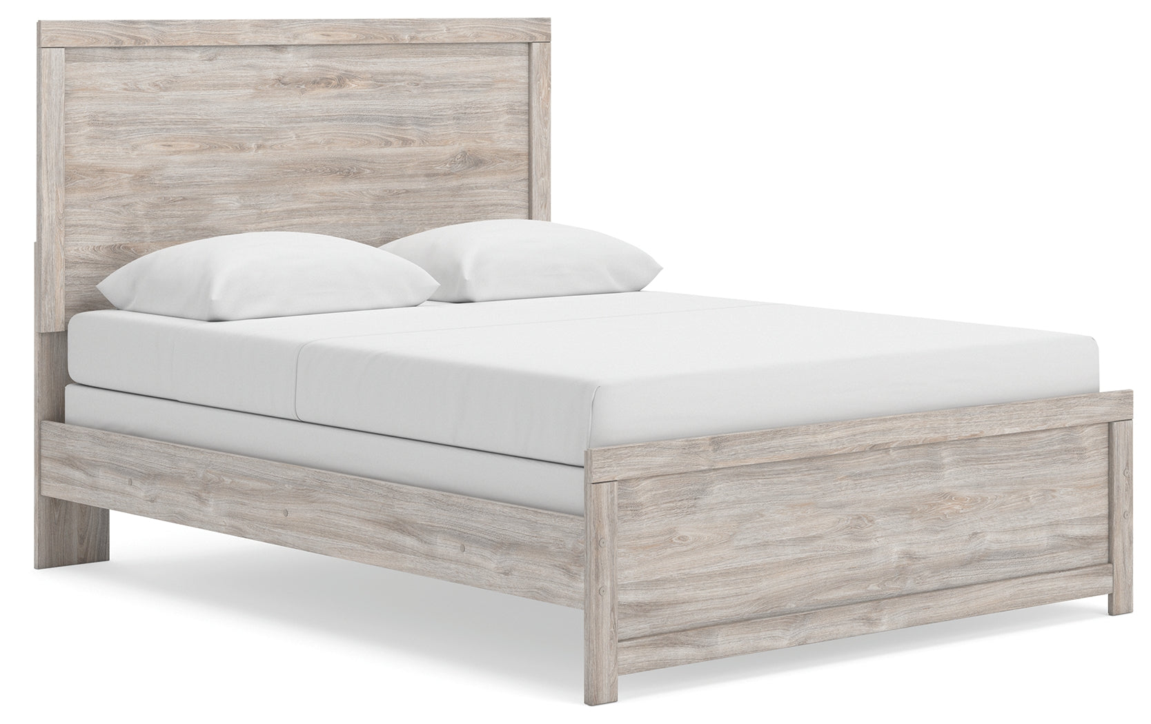 Broachmyn Gray Queen Panel Bed side angle view