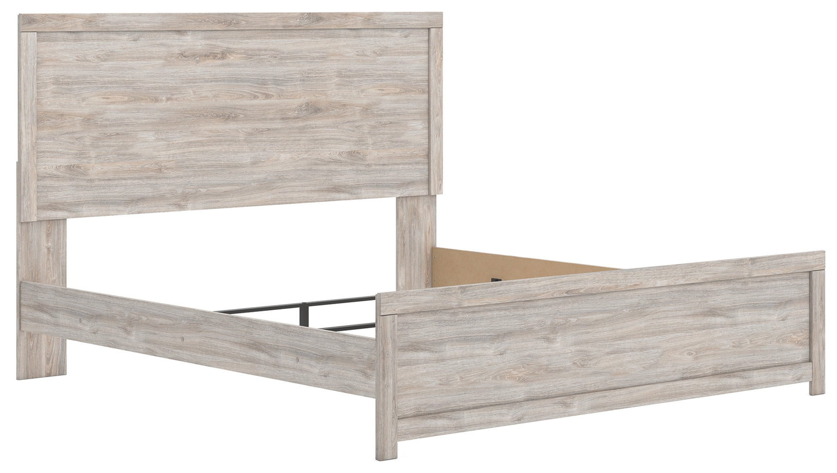 Broachmyn King Panel Bed angled with headboard detail