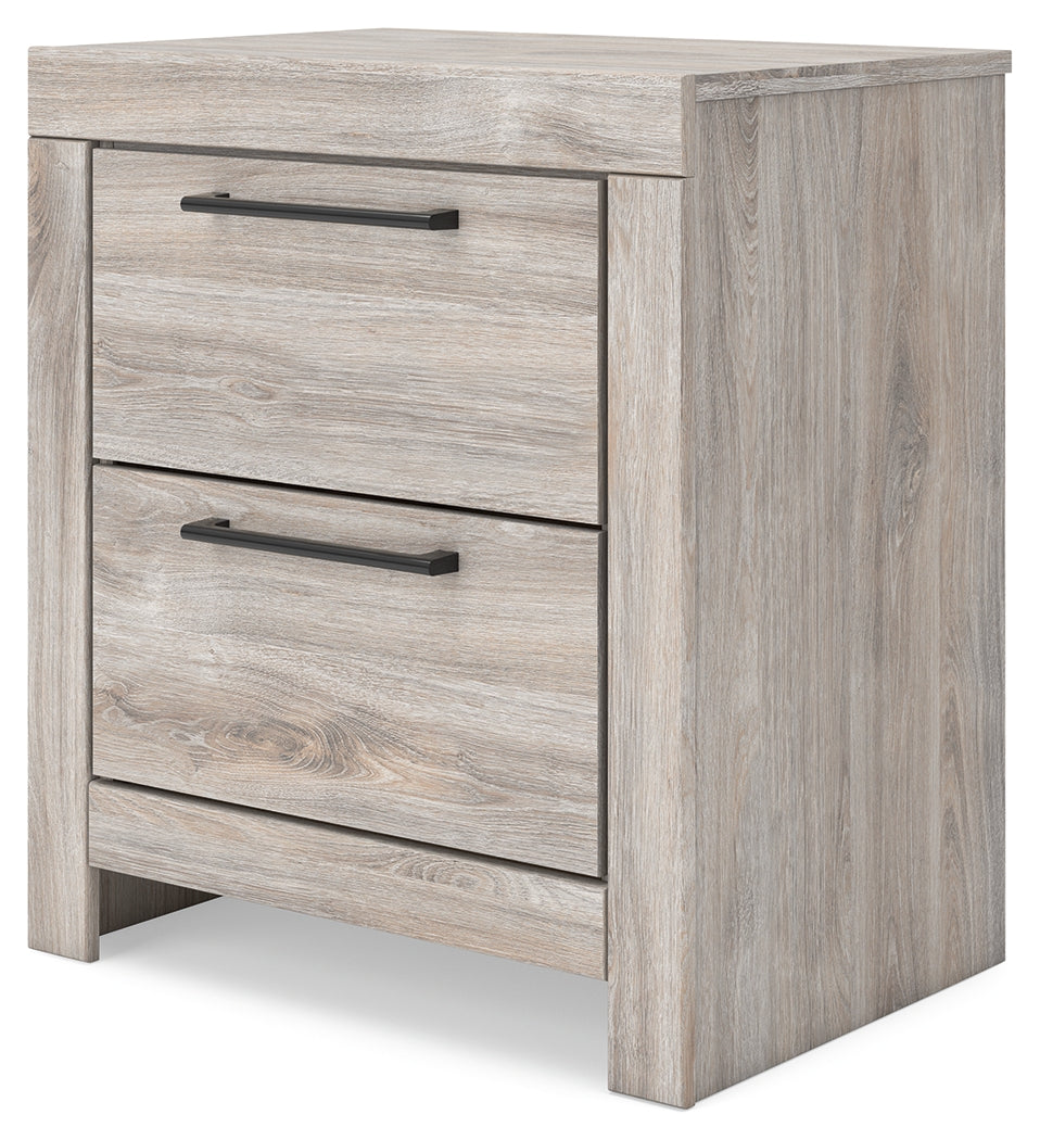 Broachmyn Gray Nightstand alternative angled side