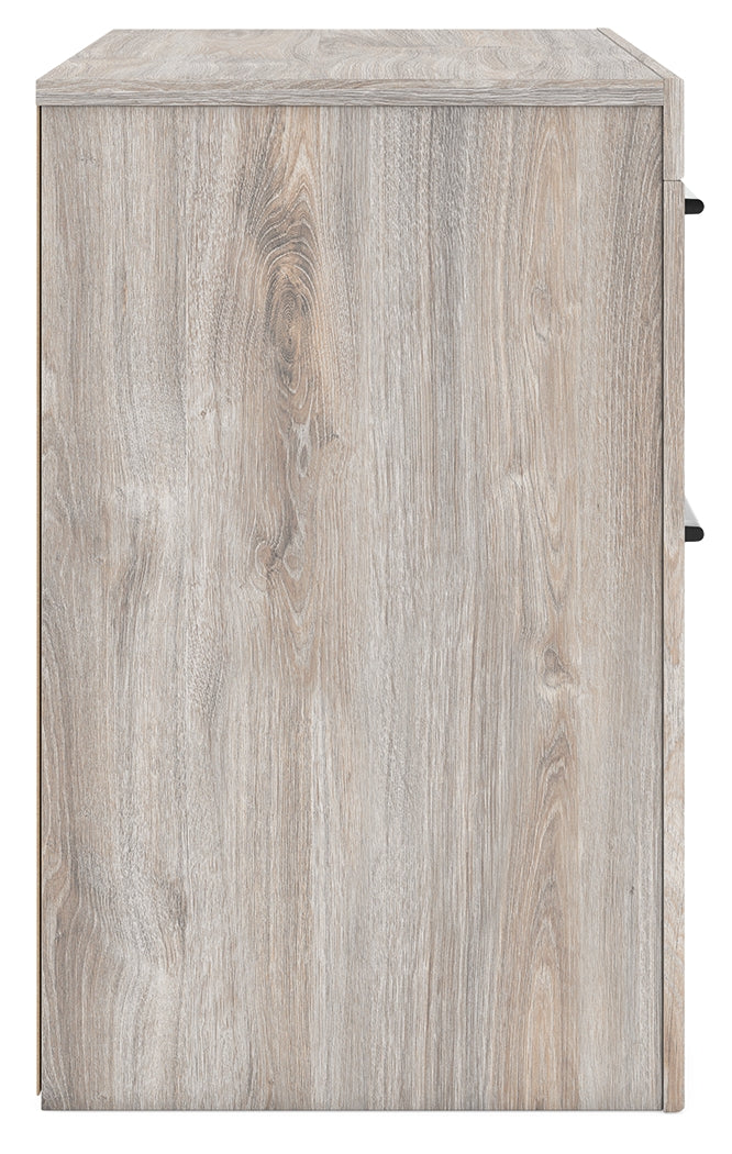 Broachmyn Gray Nightstand side view