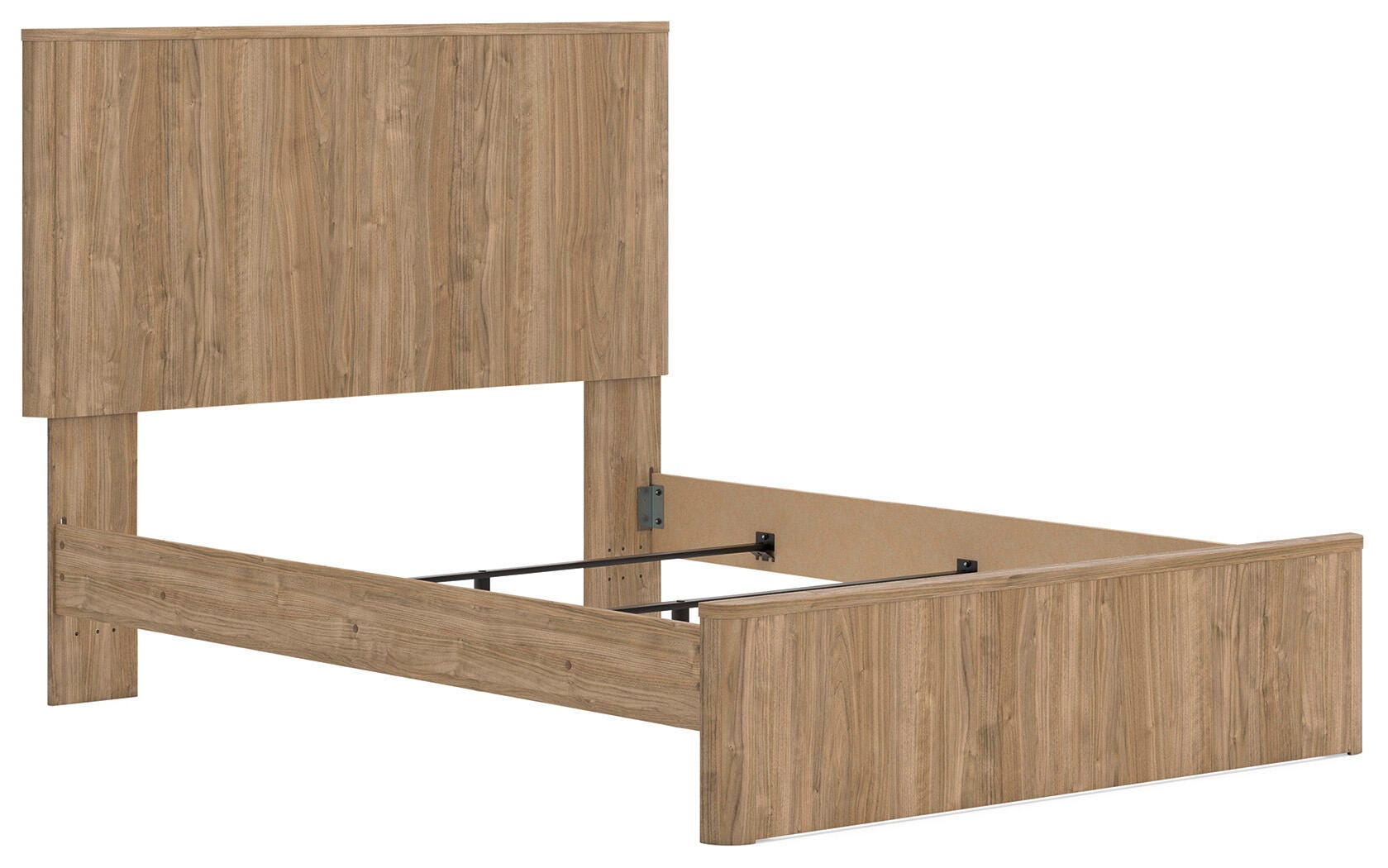 Gramburg Warm Natural Brown Queen Panel Bed angled view