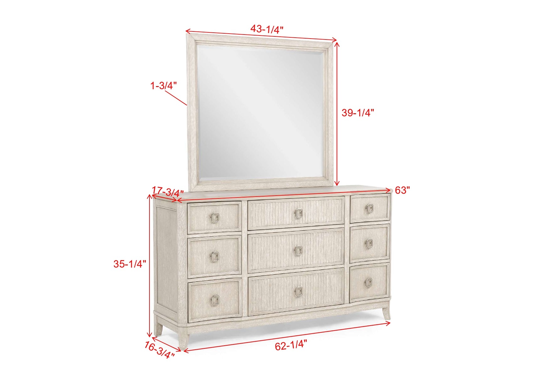 Napoli Cream Upholstered Panel Bedroom Set view 7