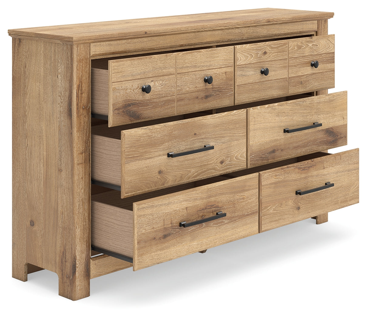 Open drawers showing storage space