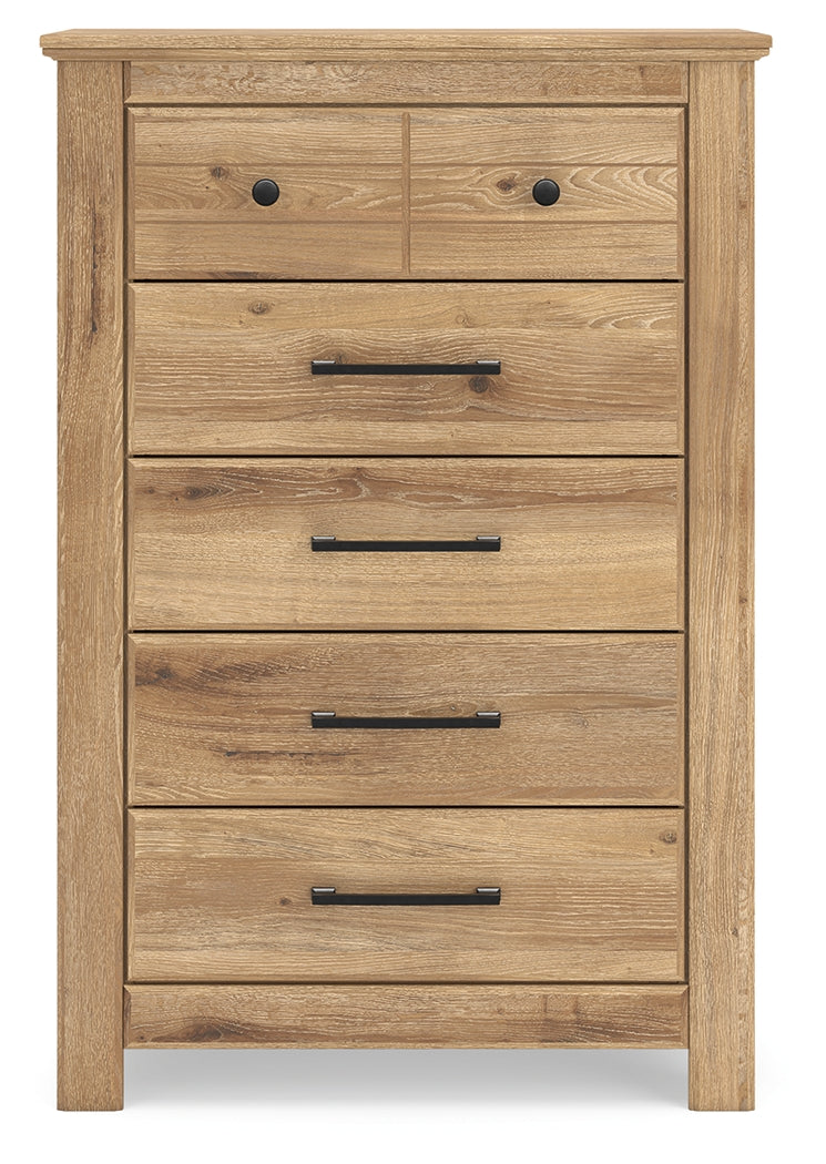 Head-on view of Makidern Chest of Drawers