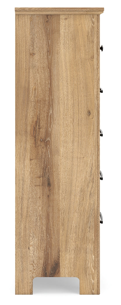 Side profile of Makidern Chest of Drawers