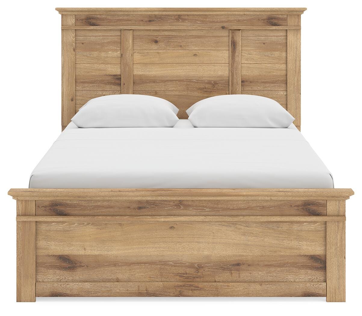 Makidern Tan Queen Panel Storage Bed view 8