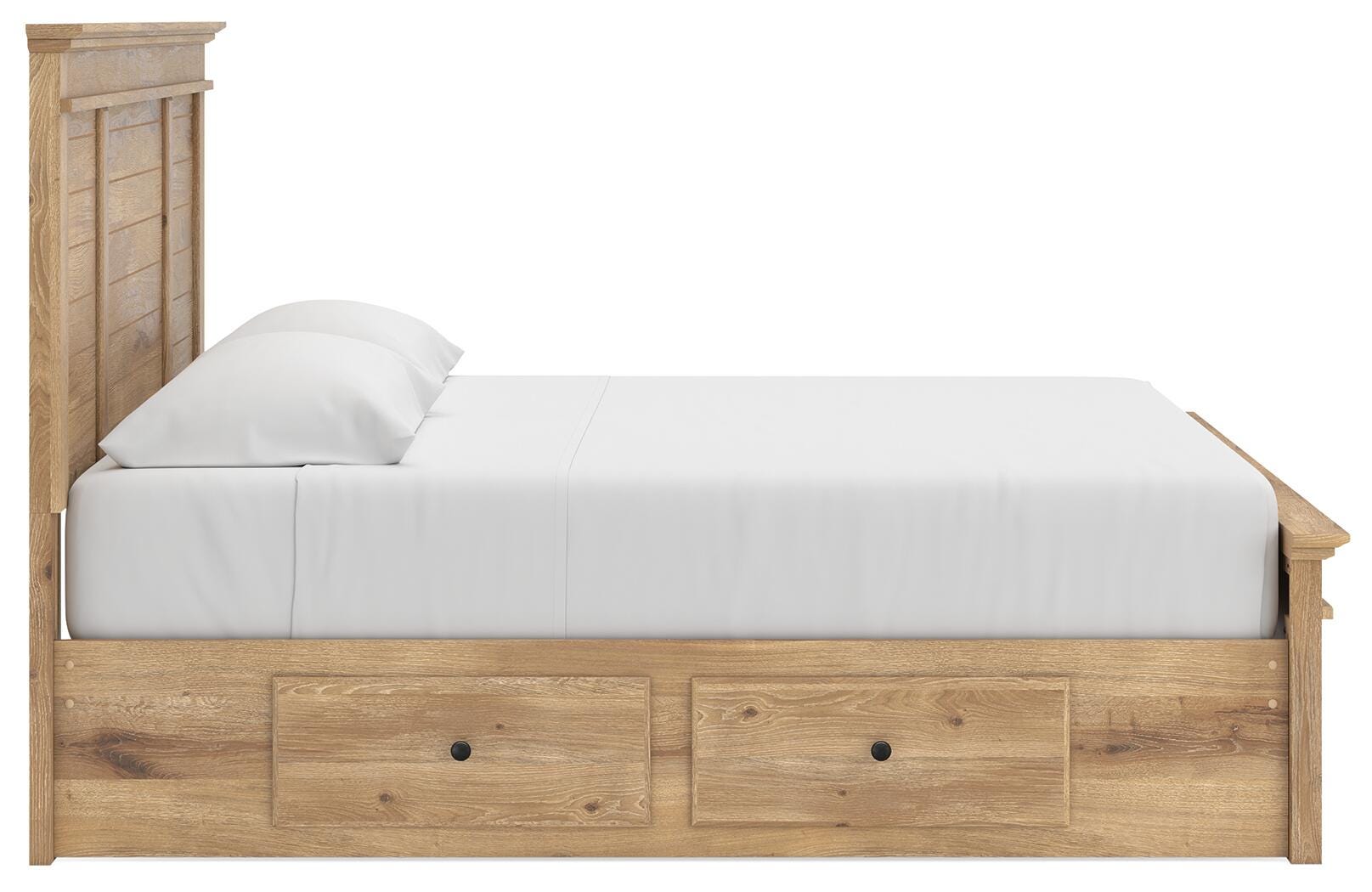 Makidern Tan King Panel Storage Bed view 9