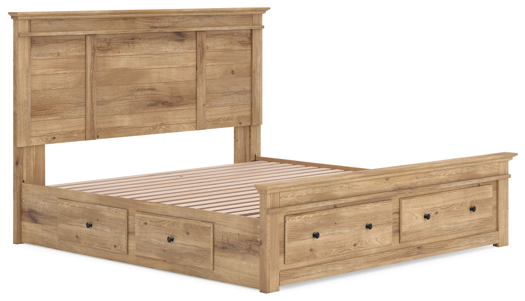 Footboard storage drawer detail
