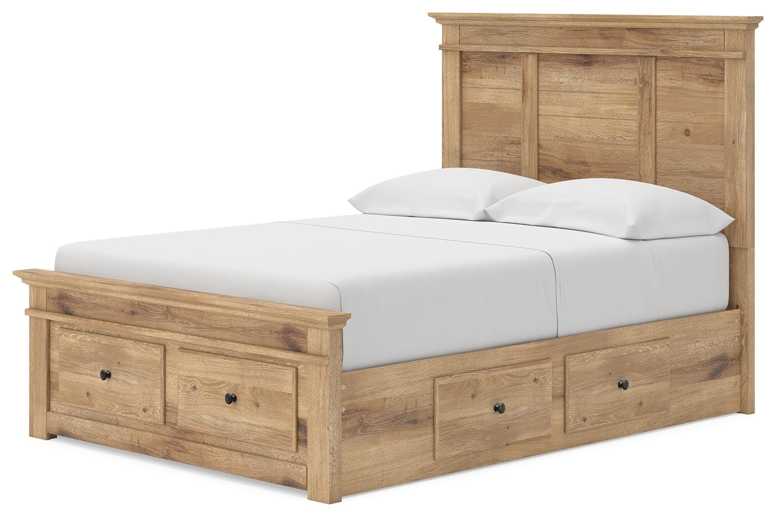 Makidern Full Panel Storage Bed footboard angle