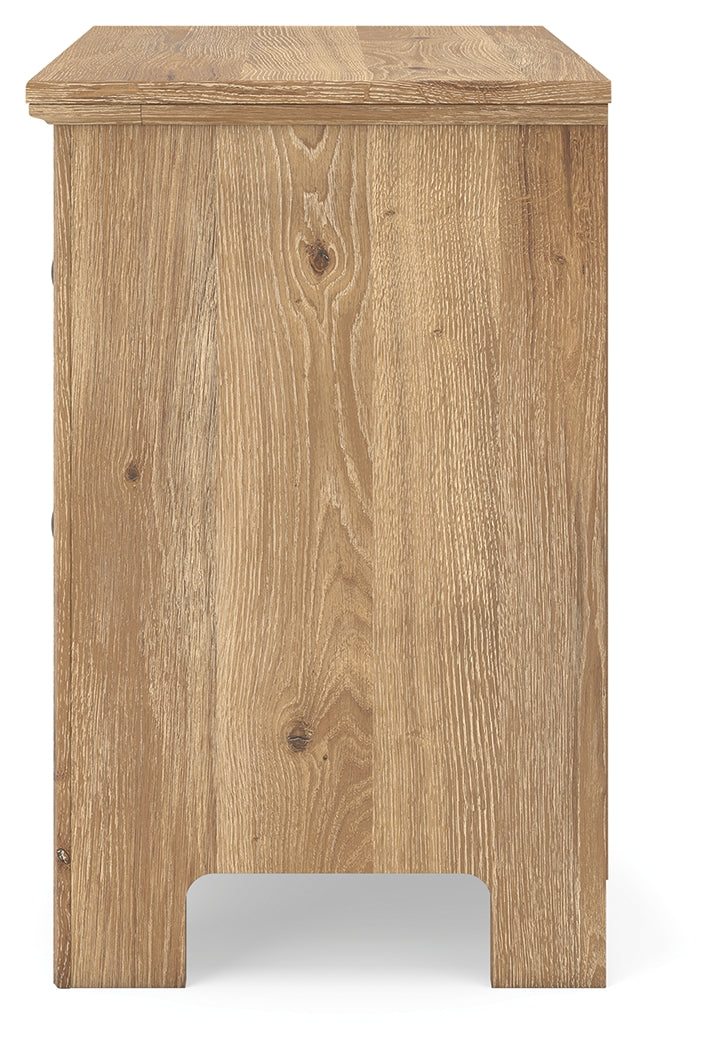 Makidern Tan Nightstand side alternate view
