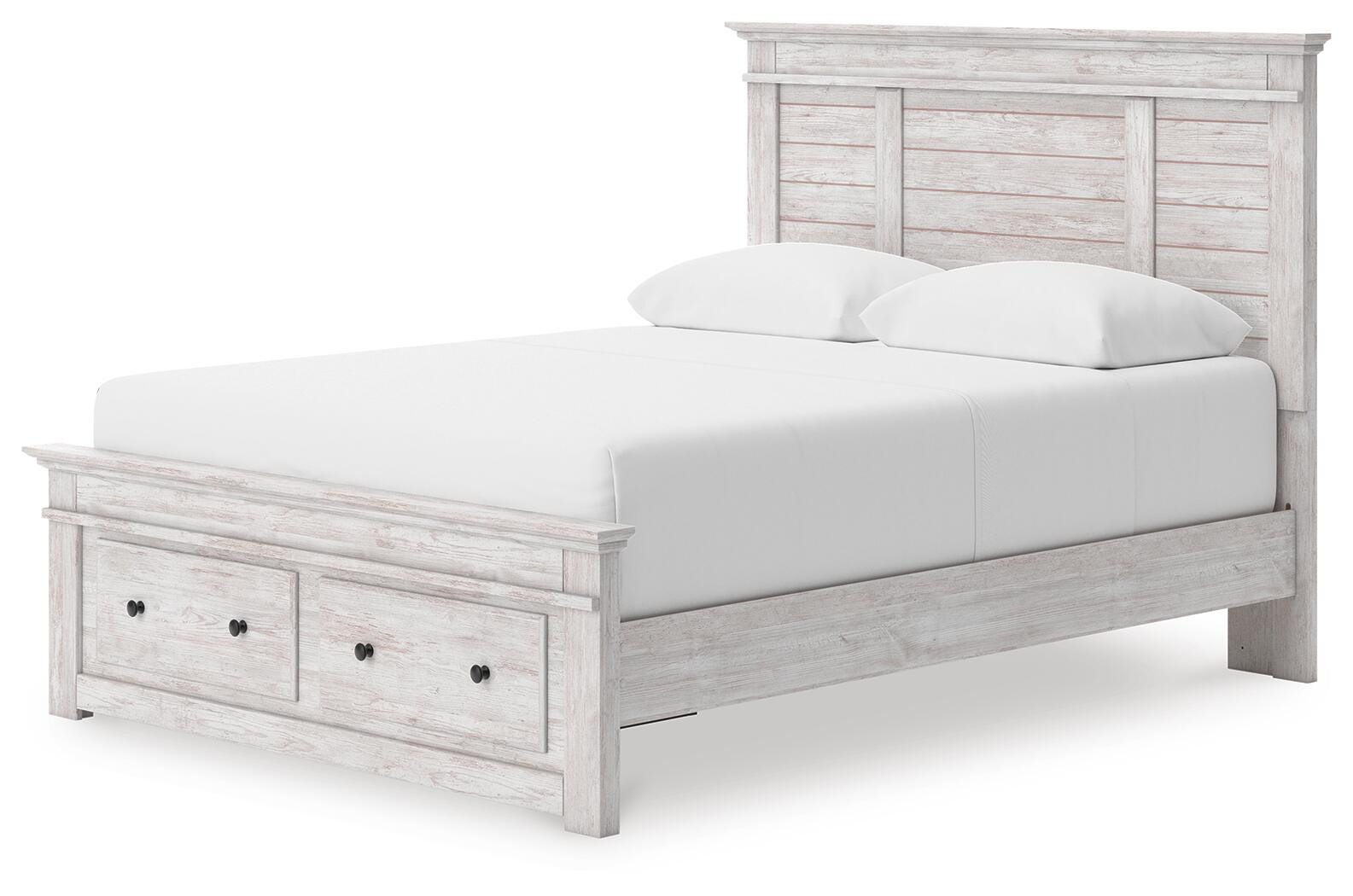 Makidern queen storage bed side angle