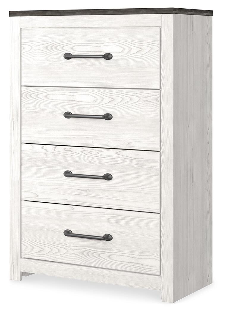Gerridan White/Gray Panel Bedroom Set angled view