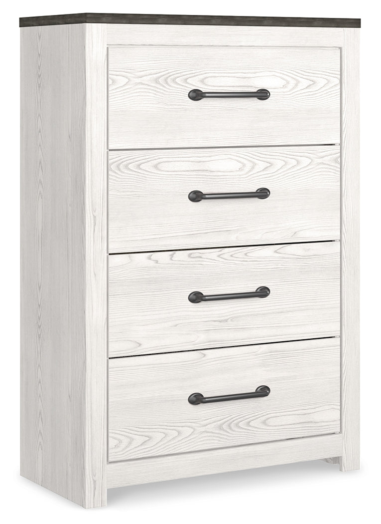 Gerridan White/Gray Panel Bedroom Set angled view