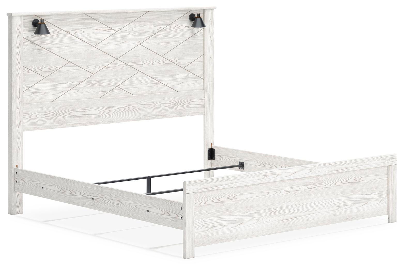 Gerridan White/Gray Panel Bedroom Set angled view