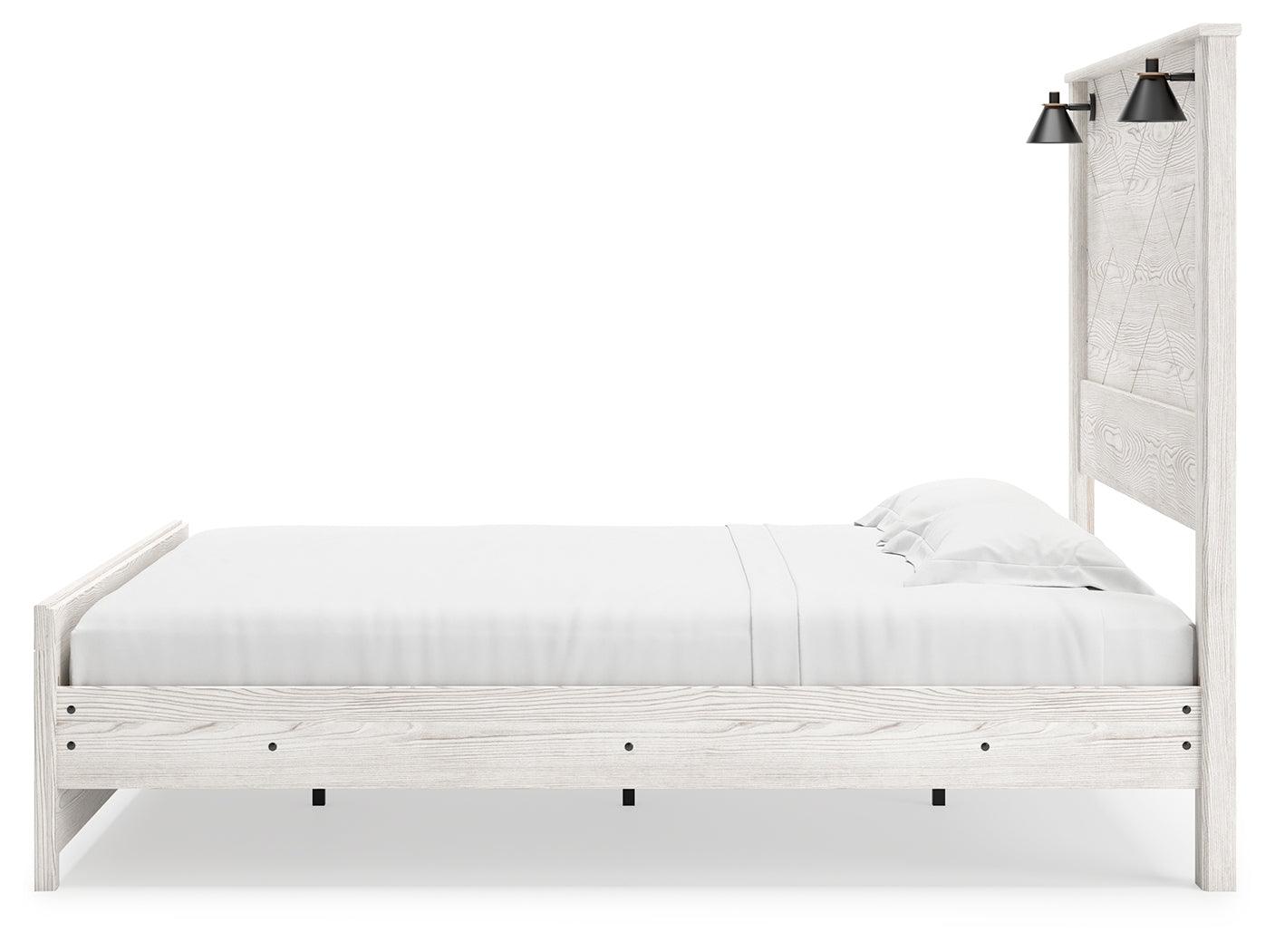 Gerridan White Gray King Panel Bed alternate side profile
