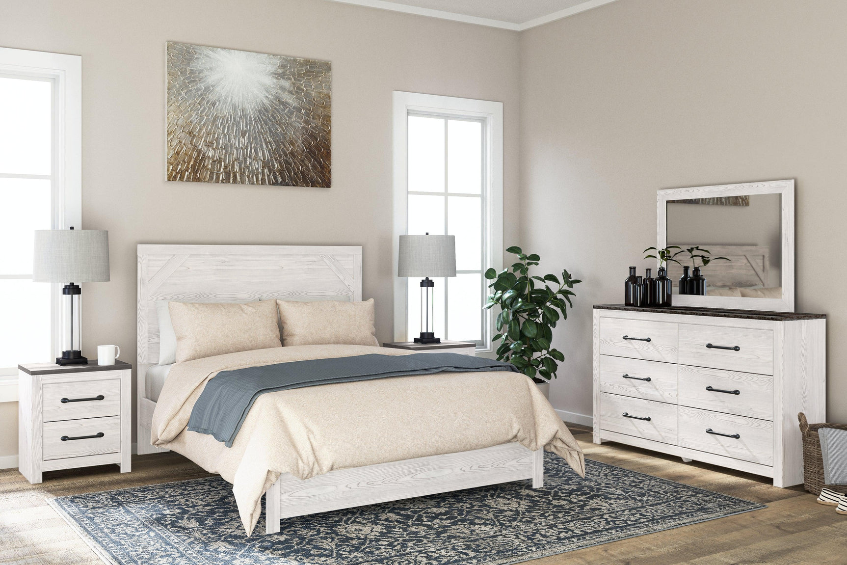 Gerridan dresser side view with rustic finish detail