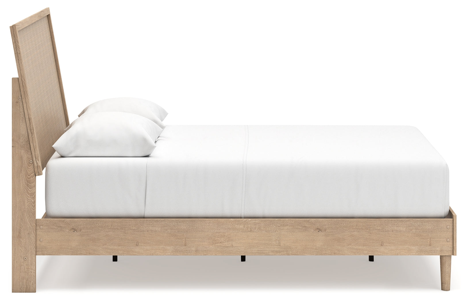 Cielden Queen Panel Bed close-up of wood grain finish