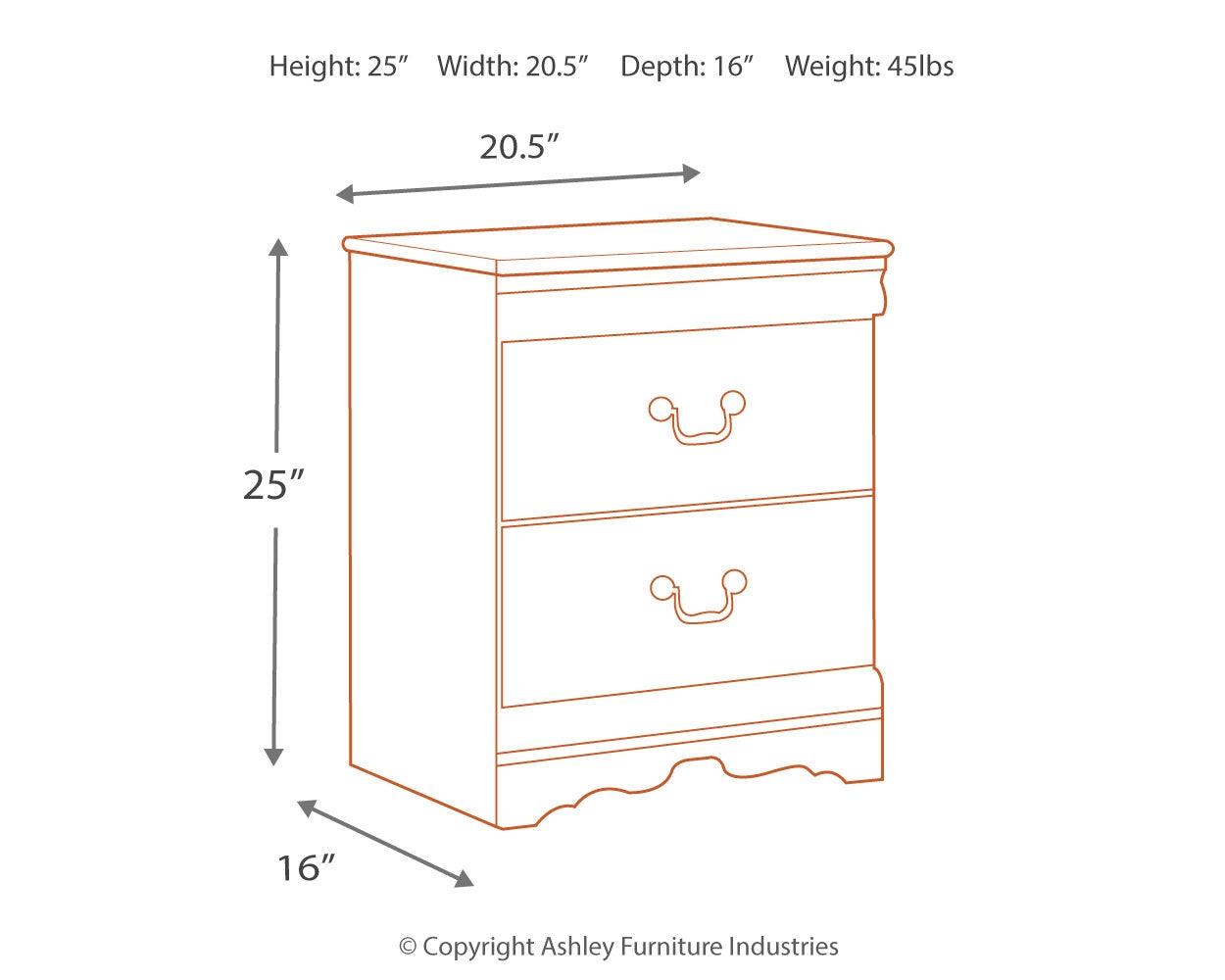 Anarasia White Nightstand - Ella Furniture