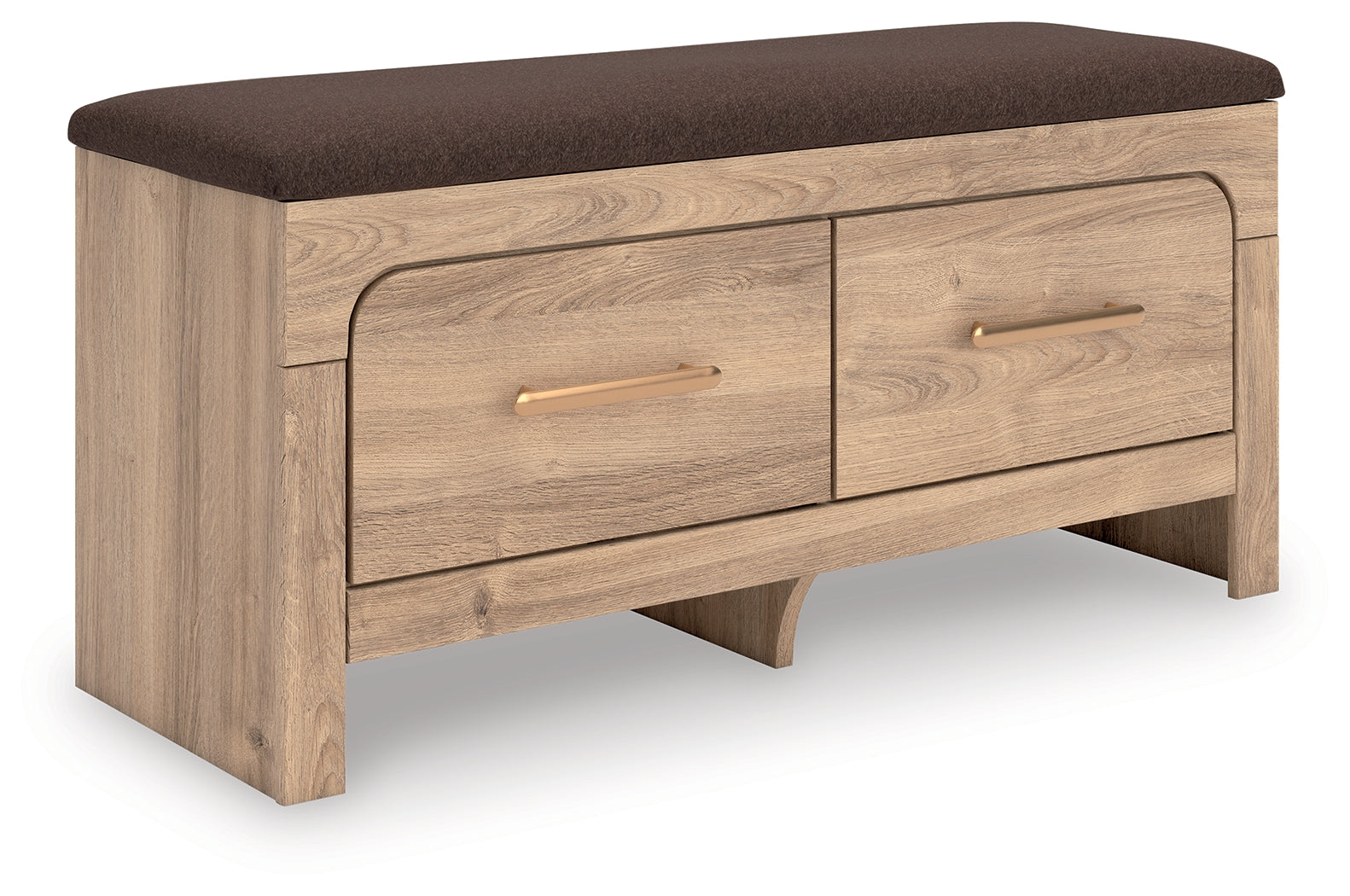 Kinlanni Storage Bench side view showing drawer