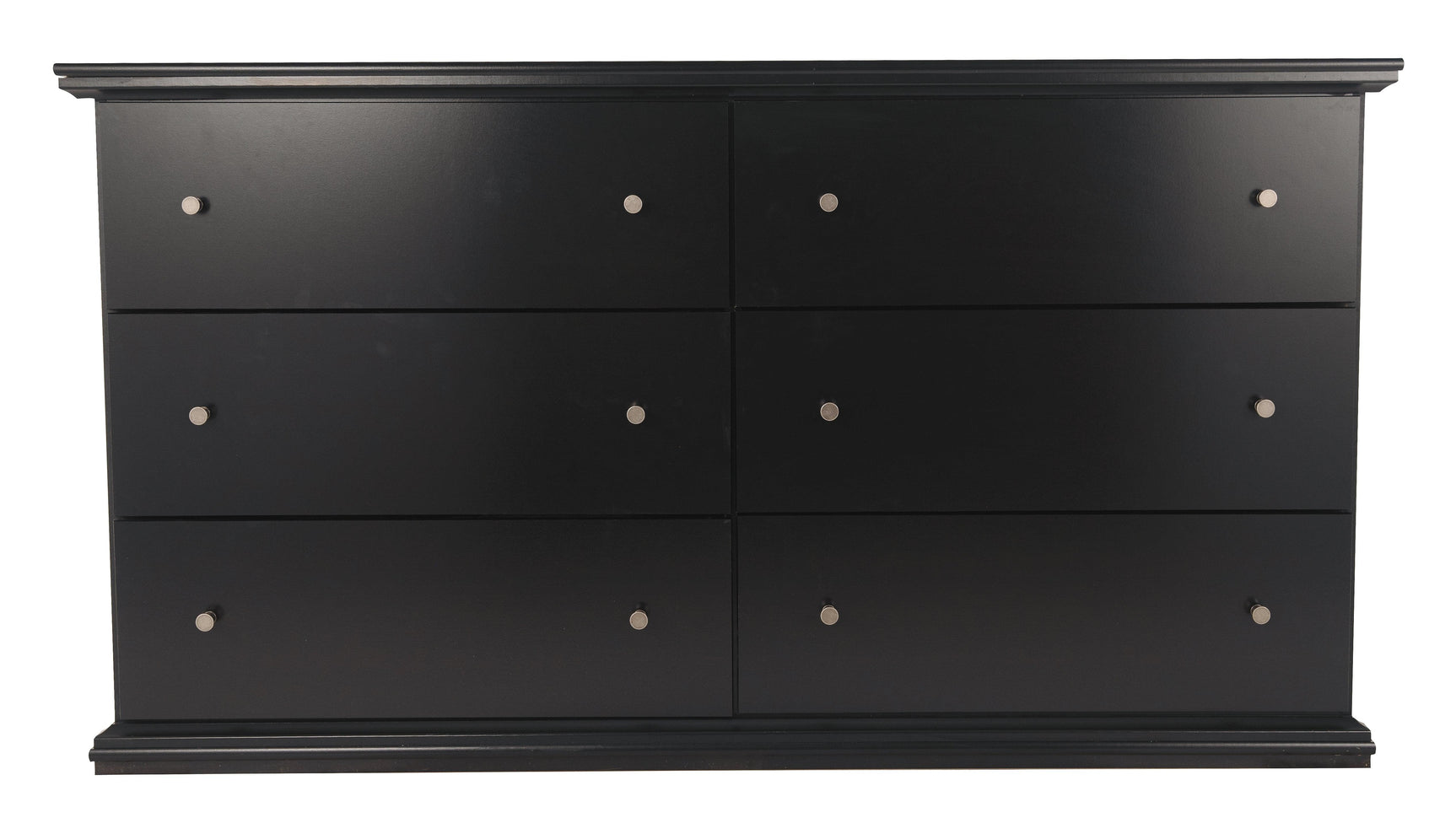 Maribel Black Dresser full view with scalloped top