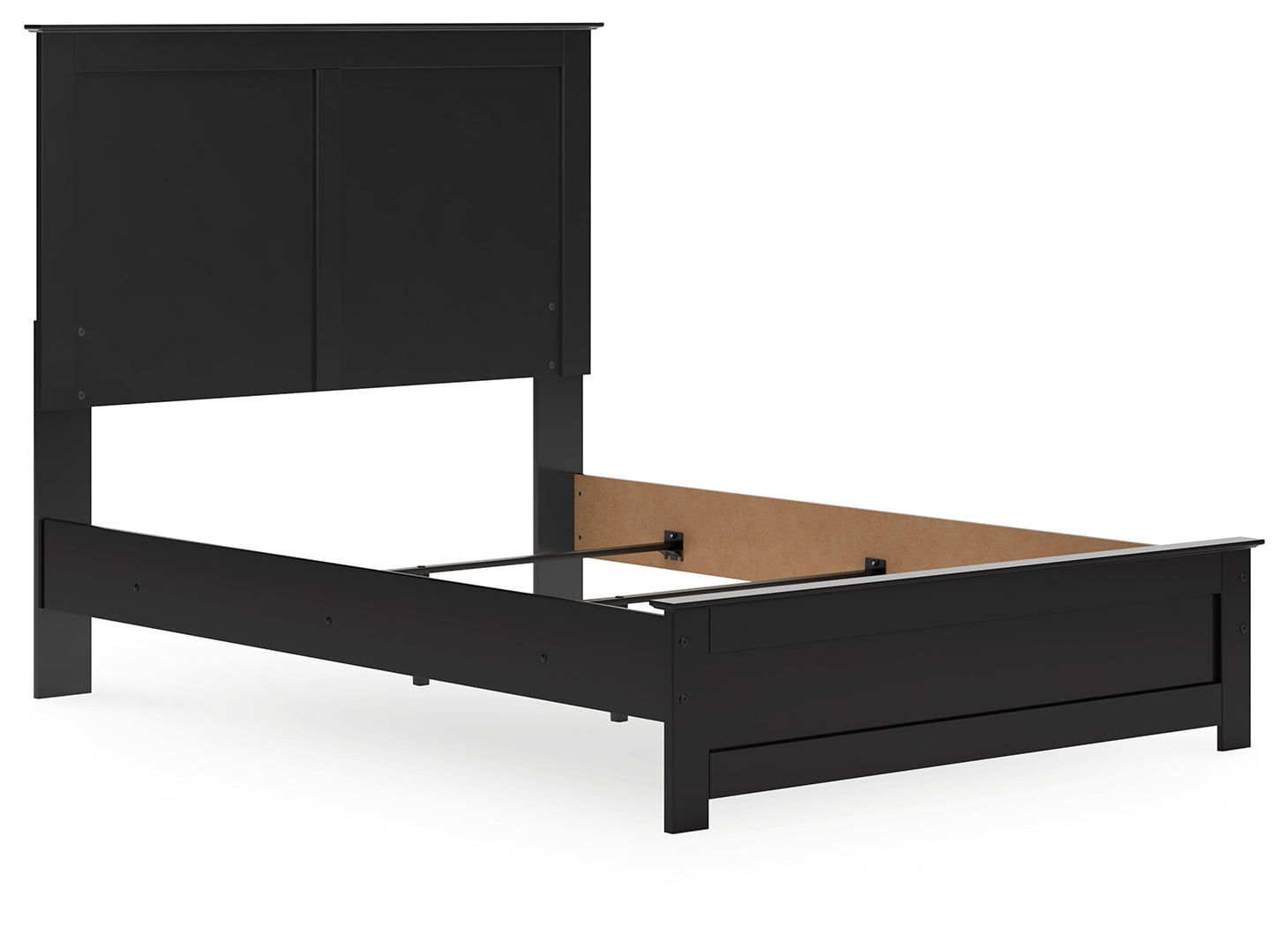 Maribel Black Full Panel Bed head on view