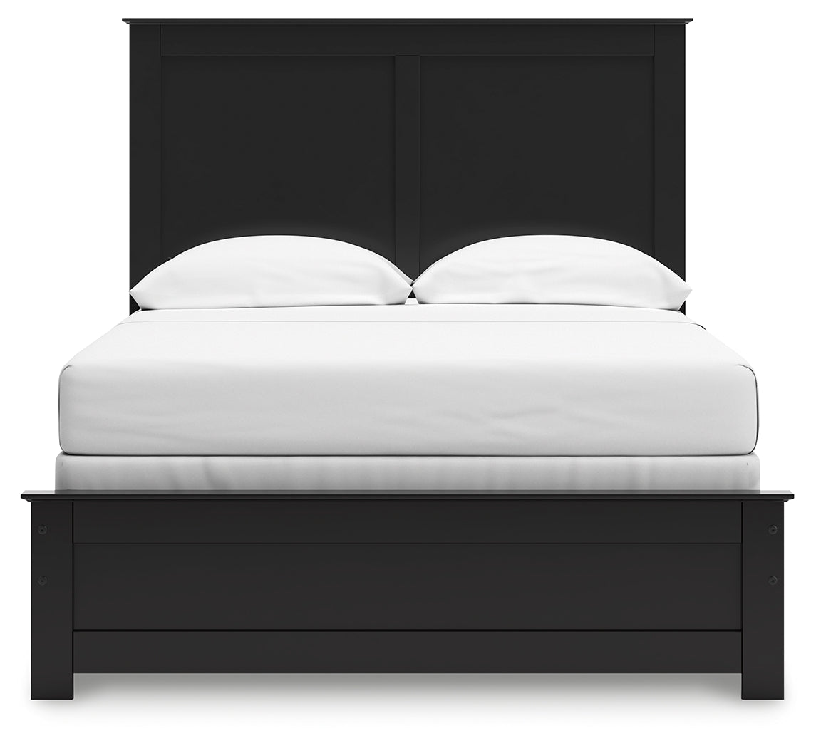 Maribel Black Full Panel Bed back view