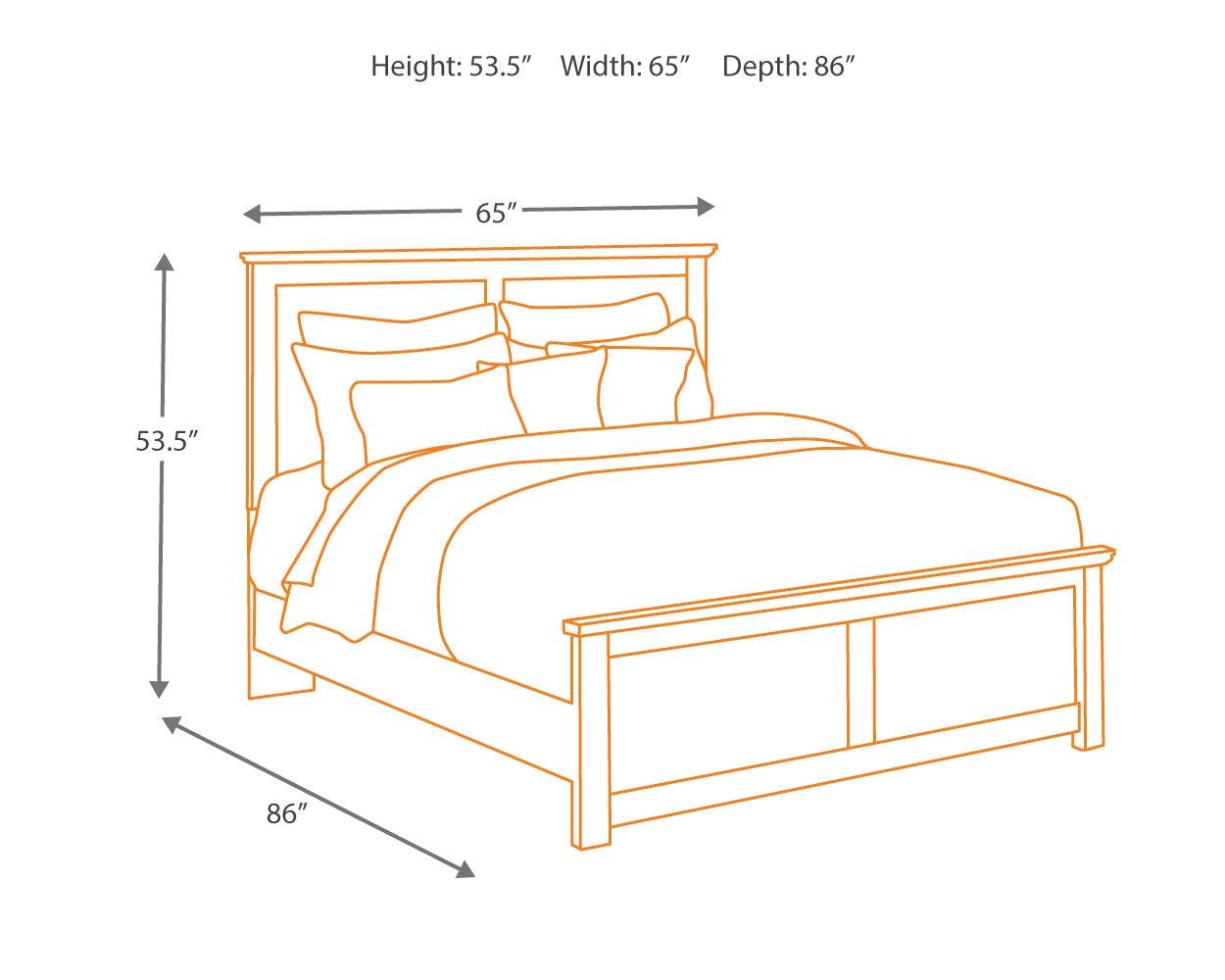 Maribel Black Queen Panel Bed Hardware Detail