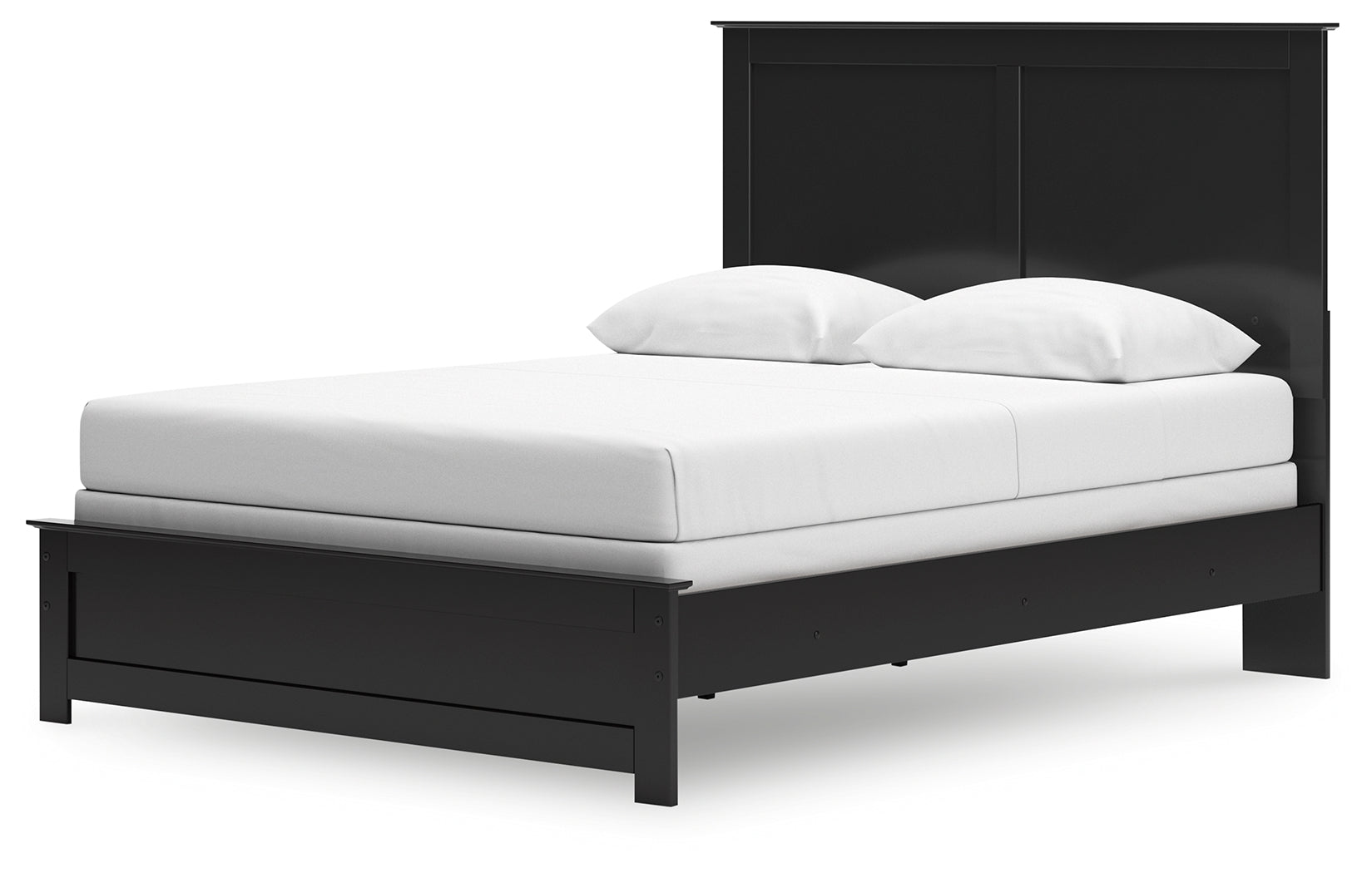 Maribel Black Queen Panel Bed Side Profile