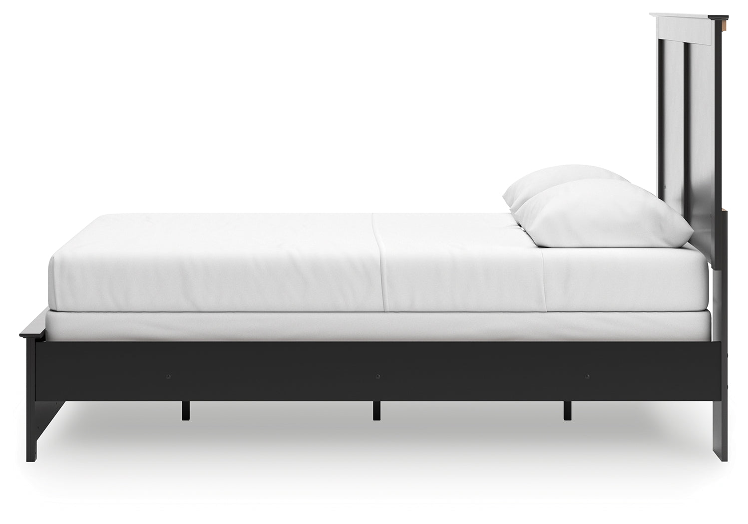 Maribel Black Queen Panel Bed Detail of Footboard