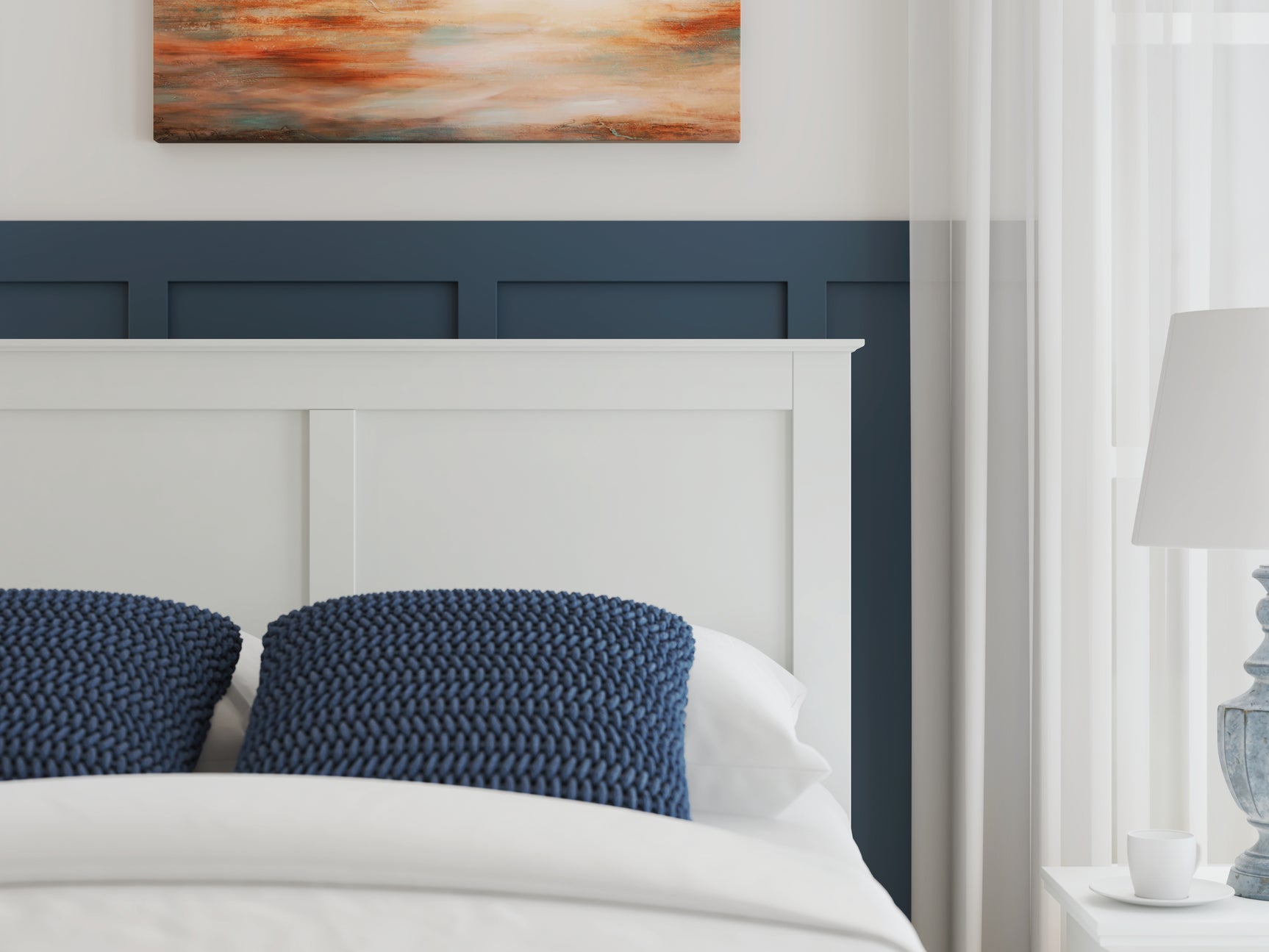 Full bed headboard front view