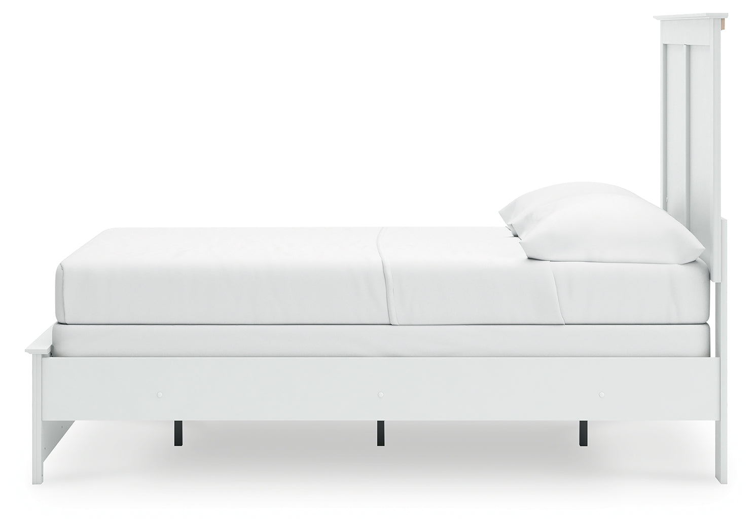 Panel bed full size angled view