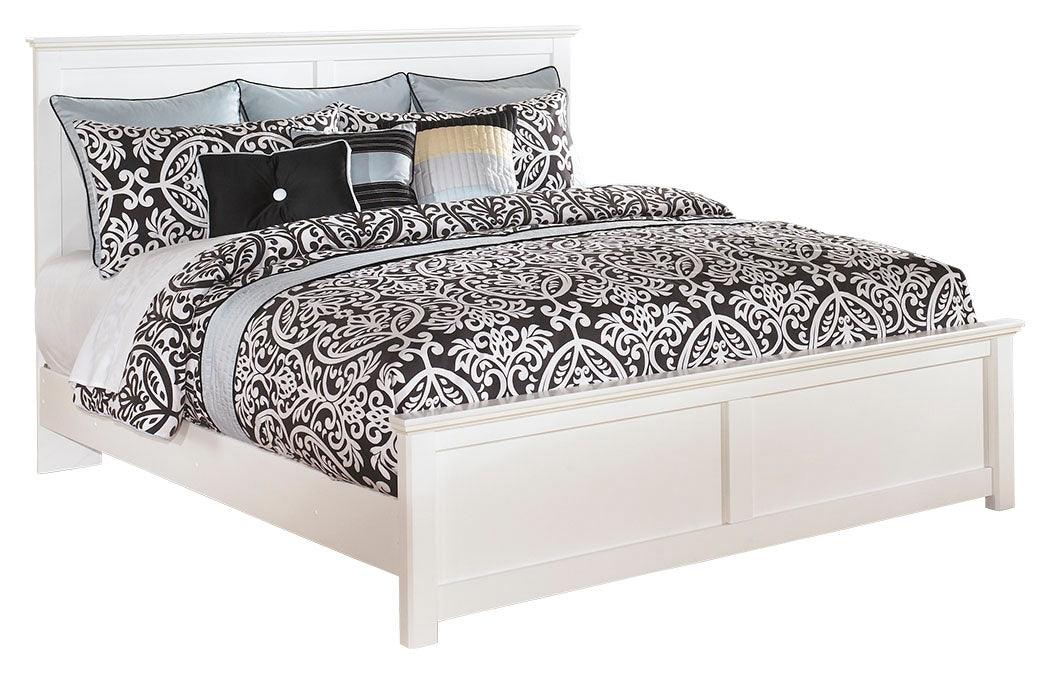 Bostwick Shoals White King Panel Bed angled display