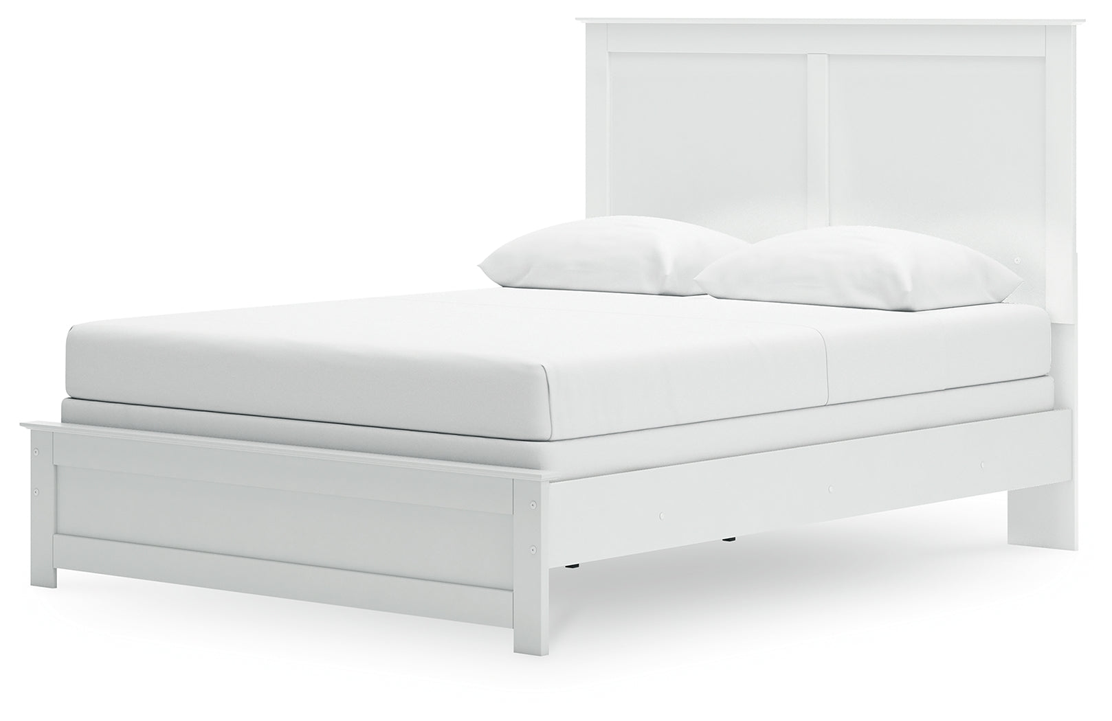 Bostwick Shoals White Queen Panel Bed - headboard detail